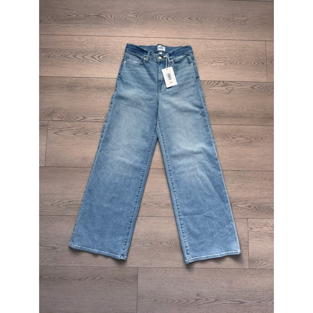 NWT FRAME Le Slim Palazzo High-Rise Wide-Leg Jeans Size 28